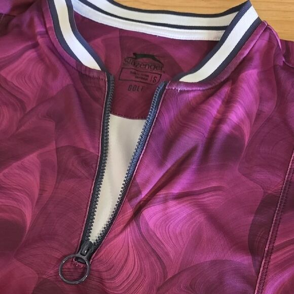 Slazenger Women's Blade Collar Sleeveless Golf Polo Activewear Pullover Purple - Picture 5 of 10